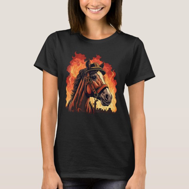 Camiseta Bombero de Caballos en Caballo de Bombero (Anverso)