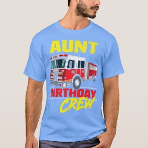 Camiseta Bombero de camión de bomberos de la tía Birthday