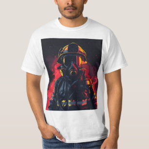 Camiseta Bombero de fondo oscuro