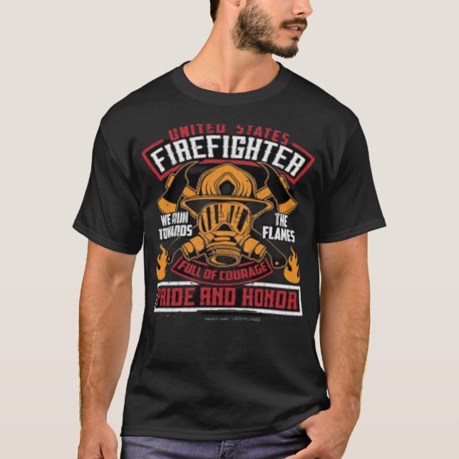 Camiseta bombero de los estados unidos (Anverso)