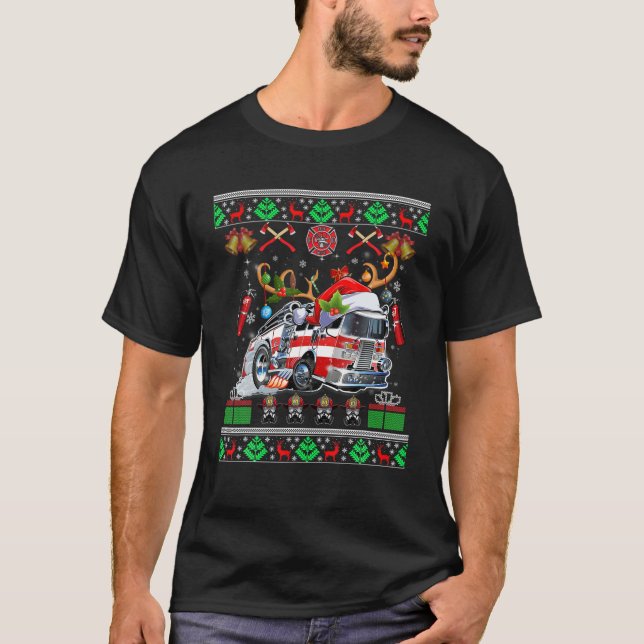 Camiseta Bombero de navidad: bombero ladrón de bomberos de  (Anverso)
