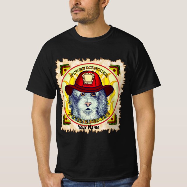 Camiseta Bombero de perro pastor (Anverso)