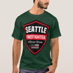 Camiseta Bombero de rescate de Seattle Respondedor primero