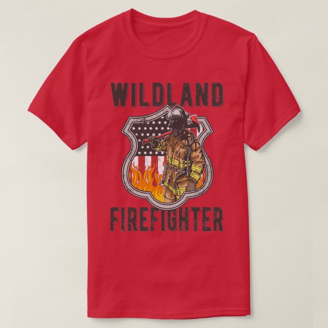 Camiseta Bombero de tierras salvajes de la Línea Roja (Diseño del anverso)