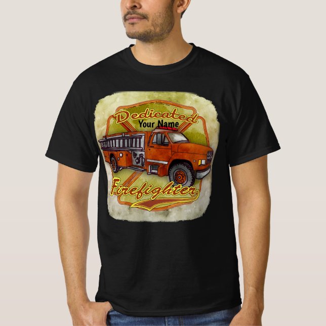 Camiseta Bombero dedicado  (Anverso)