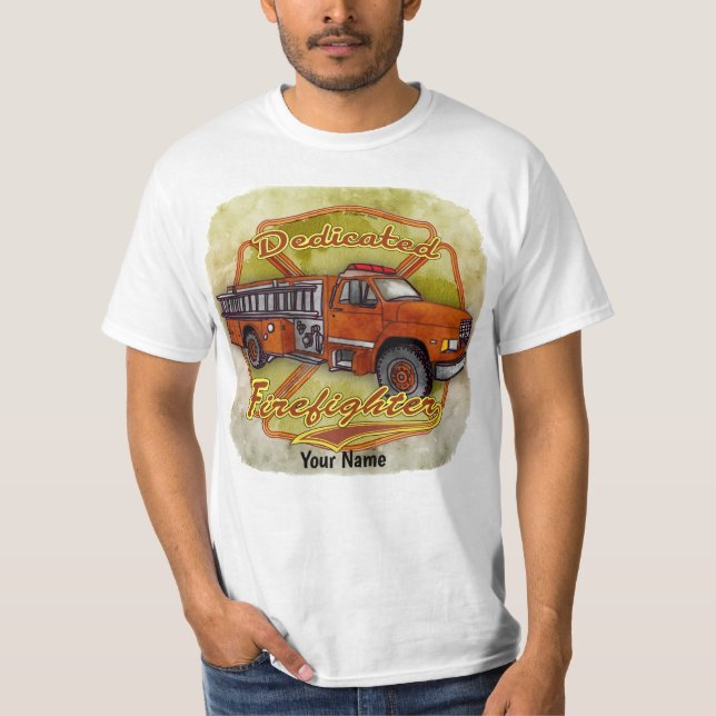 Camiseta Bombero dedicado  (Anverso)
