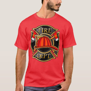 Camiseta Bombero del Departamento de bomberos Cruz maltesa 