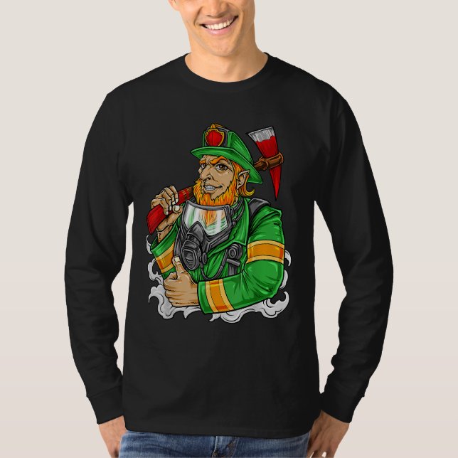 Camiseta Bombero del Día de San Patricio (Anverso)