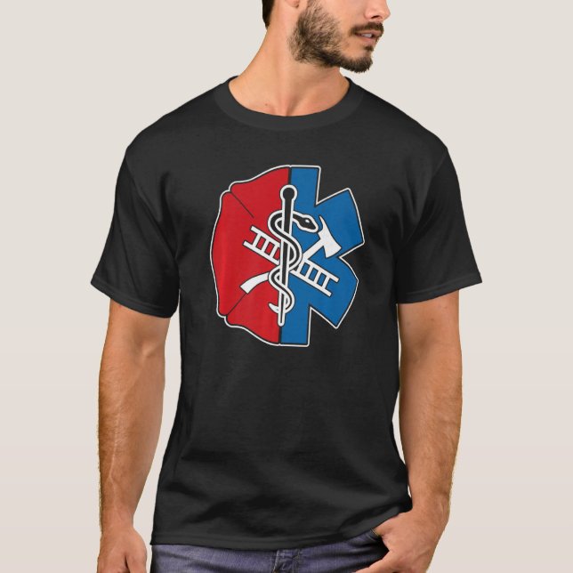 Camiseta Bombero Emt Badge Orgulloso Bombero Emt (Anverso)