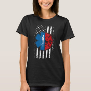 Camiseta Bombero Emt Bandera Us Emt Bombero Ems 3