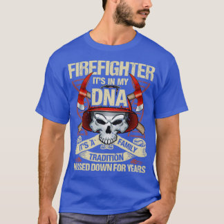 Camiseta bombero es en mi ADN es una tradición familiar p
