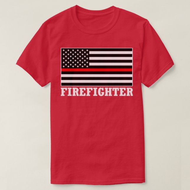 Camiseta Bombero estadounidense incendia bomberoBandera est (Diseño del anverso)