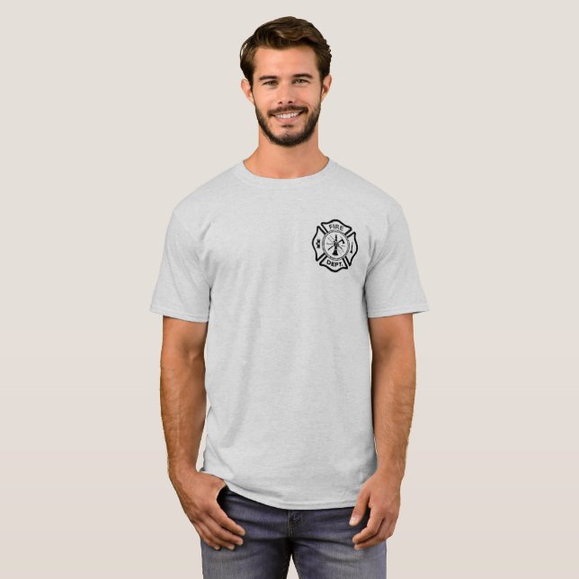 Camiseta Bombero - fuego de trabajo (Anverso completo)