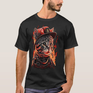 Camiseta Bombero Gato Gatito Gatito bombero bombero bombero