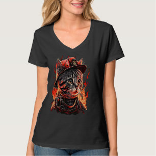 Camiseta Bombero Gato Gatito Gatito bombero bombero bombero