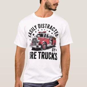 Camiseta Bombero Genial Camión de Bomberos Divertido Hombre