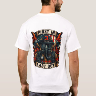 Camiseta Bombero / Insignia del Departamento de Bomberos Pe