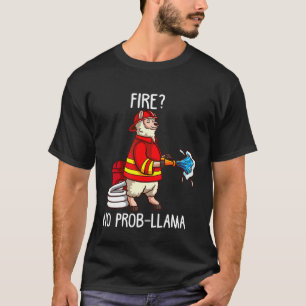 Camiseta Bombero Llama Alpaca Kids Para Bomberos
