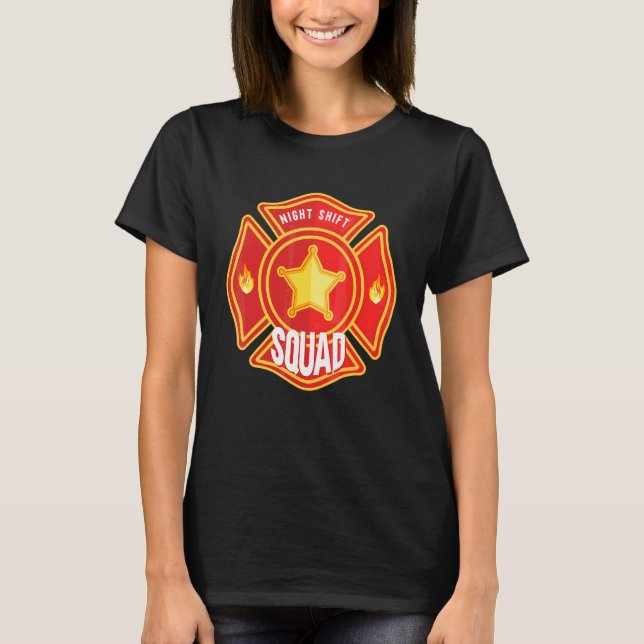 Camiseta Bombero Lucha contra incendios Bombero  Turno de n (Anverso)