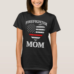 Camiseta Bombero: Mamá es patriota y la bandera estadounide