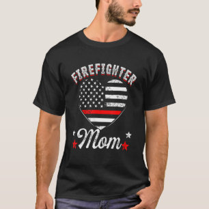 Camiseta Bombero Mamá Viñeta Hincha Estadounidense Fuego a
