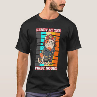 Camiseta Bombero Manguera Hacha Camión de bomberos Fuego Ag