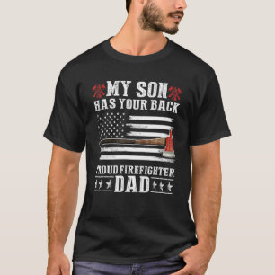Camiseta Bombero Mi Hijo Tiene A Tu Orgulloso Padre Bombero
