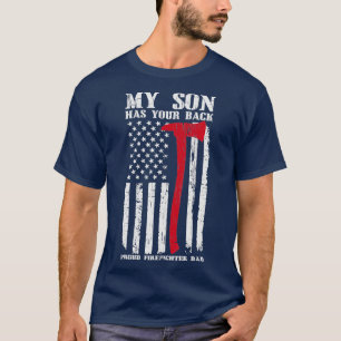 Camiseta Bombero Mi Hijo Tiene A Tu Orgulloso Padre Bombero