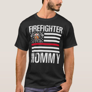 Camiseta Bombero MOMMY Apoya La Delgada Línea Roja De La Fl