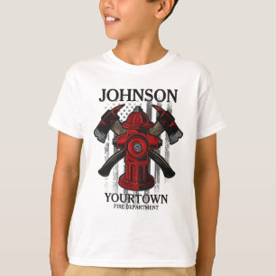 Camiseta Bombero NAME Departamento de Bomberos Hidrante Ban
