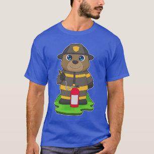 Camiseta Bombero oso Extintor de incendios Departamento de 