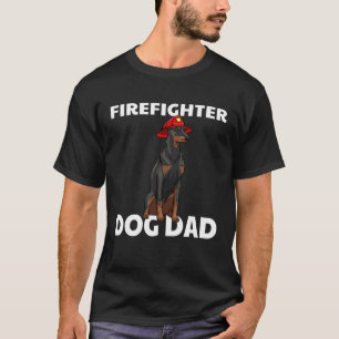 Camiseta Bombero Papá Perro Doberman Mamá Mujeres Perro Cac