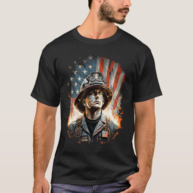 Camiseta Bombero: Patr Grunt Rincón De La Bandera De Fuego  (Anverso)
