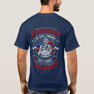 Camiseta Bombero Patriótico Estados Unidos