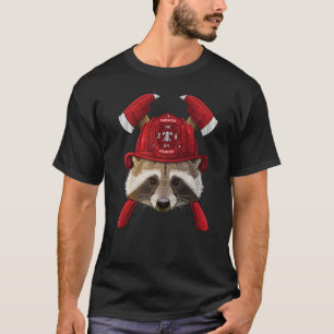 Camiseta Bombero Raccoon Chico de bomberos Amenaza de resca
