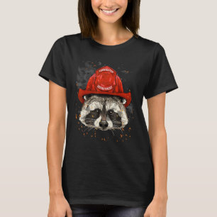 Camiseta Bombero Raccoon Fire Department Fireman Trash