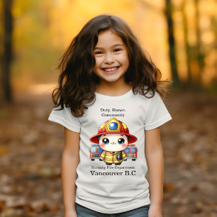 Camiseta Bombero sin escrúpulos con vehículos de emergencia