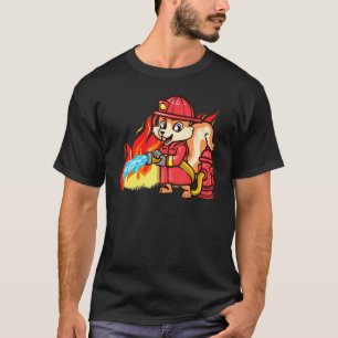 Camiseta Bombero Squirrel Funny Fire Fighter 911 Firema