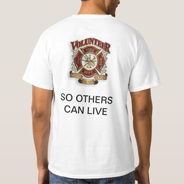 Camiseta Bombero voluntario (Reverso)