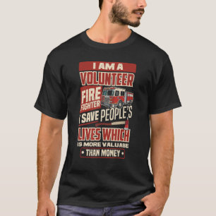 Camiseta Bombero voluntario bombero bombero que salvo