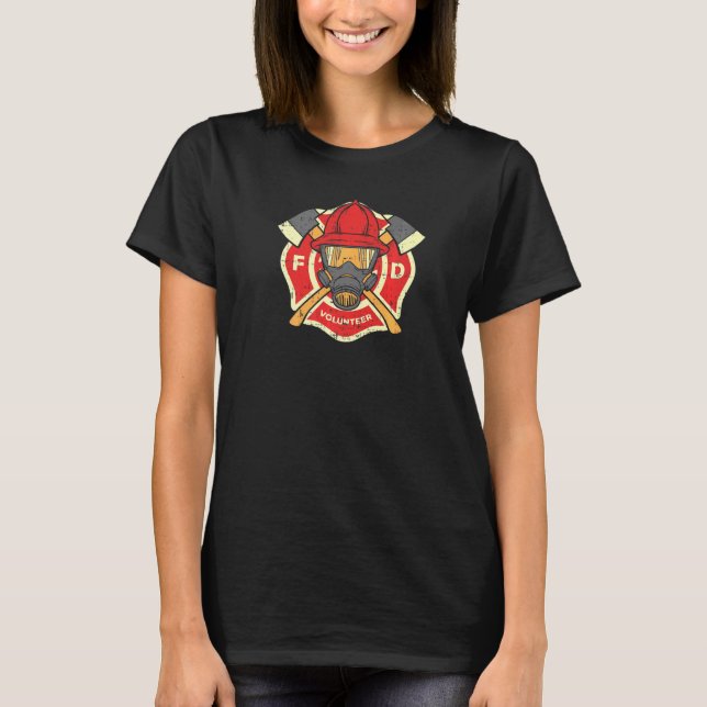 Camiseta Bombero voluntario del Departamento de Bomberos (Anverso)