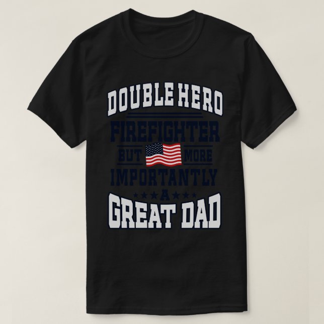 Camiseta Bombero y gran papá (Diseño del anverso)
