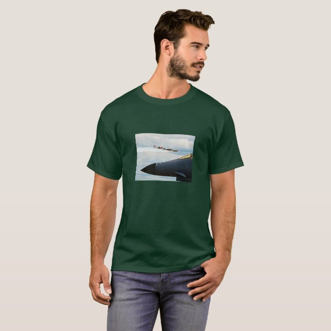 Camiseta Bomberos B-1 y luchadores de la Segunda Guerra Mun (Anverso completo)