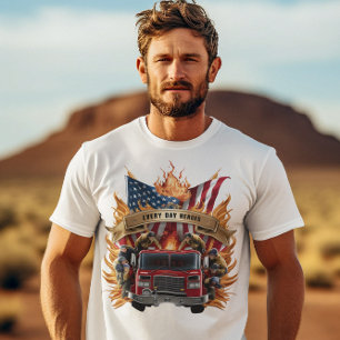 Camiseta Bomberos Bajo La Bandera
