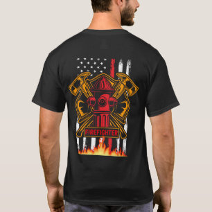 Camiseta Bomberos Bomberos Bomberos Bomberos Bomba y Bander