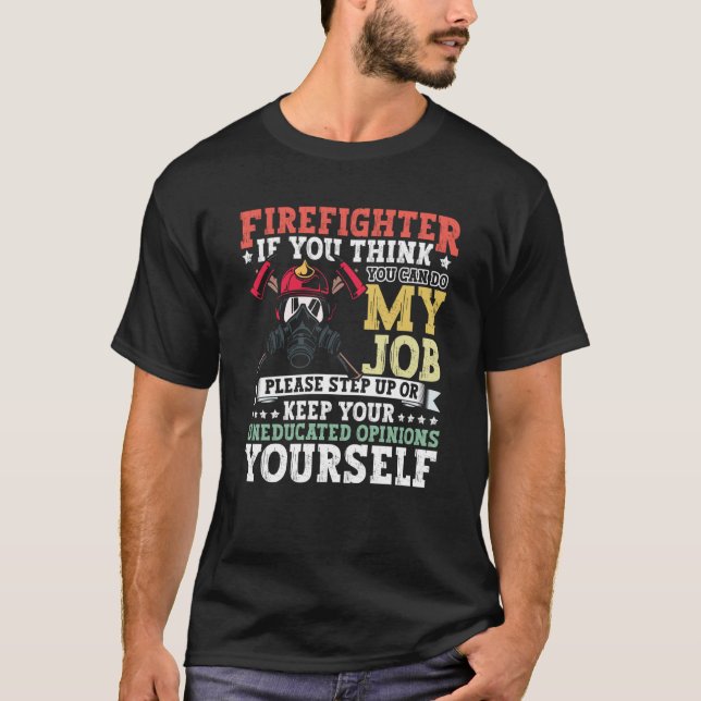 Camiseta Bomberos de bomberos para hombres (Anverso)
