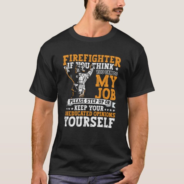 Camiseta Bomberos de bomberos para hombres (Anverso)