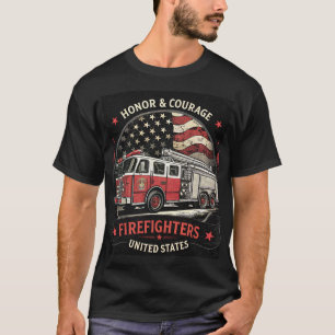 Camiseta Bomberos de honor y coraje Estados Unidos