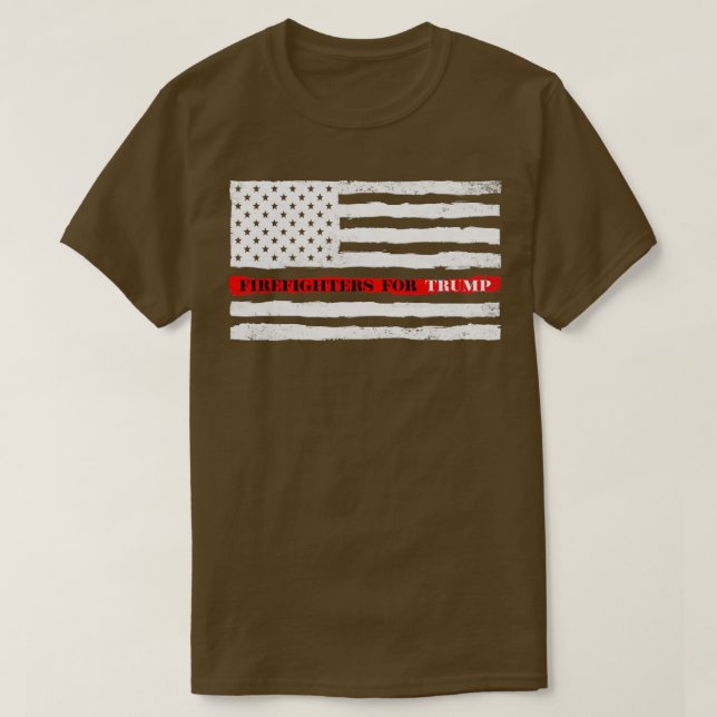 Camiseta Bomberos de la delgada línea roja por TRUMP (Diseño del anverso)