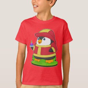 Camiseta Bomberos de pingüino Bomberos de cumpleaños